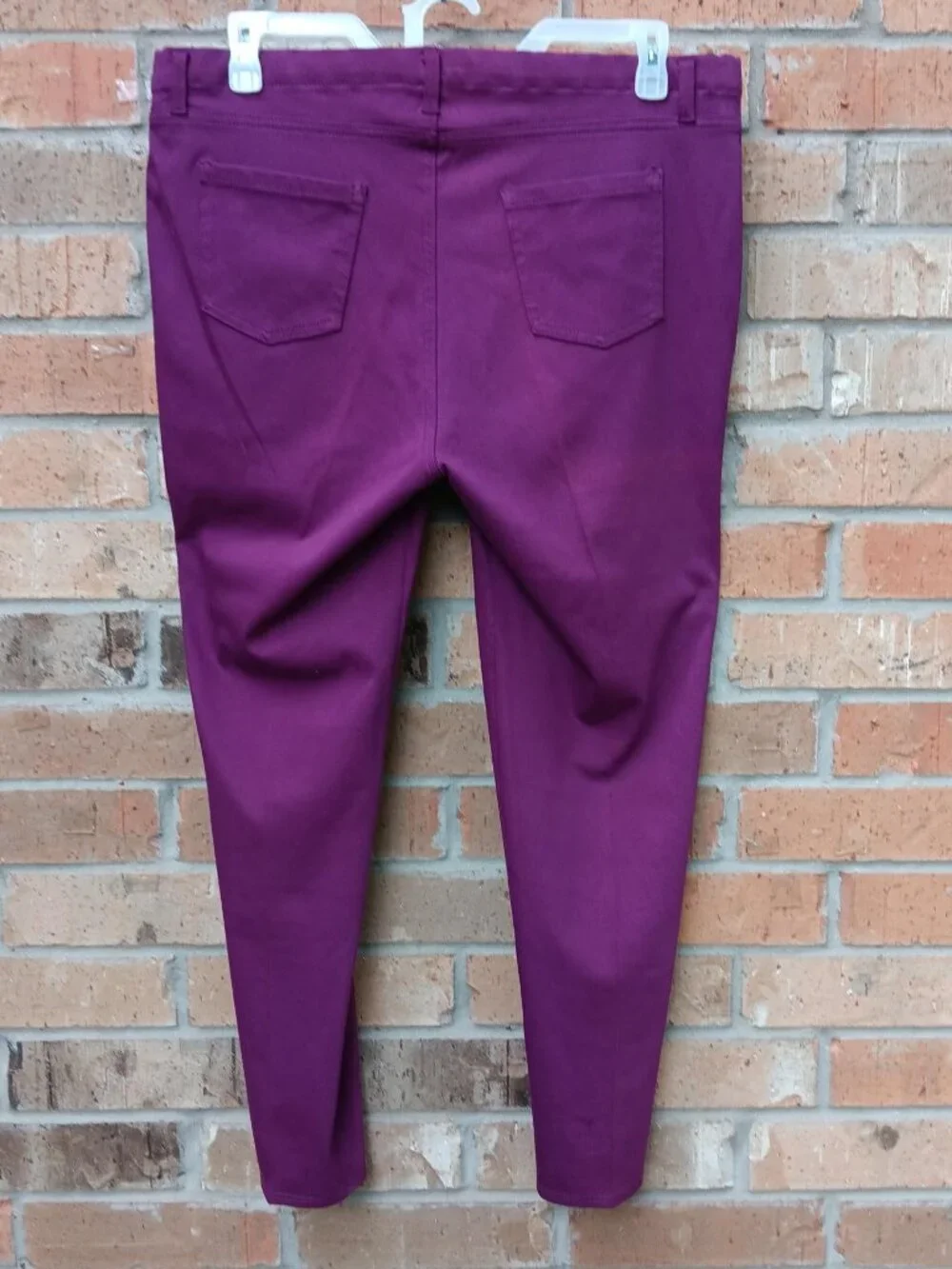 Faded Glory Womens Ankle Jegging Pull On Jeans Pants Berry Size XL (16-18) - Picture 2 of 6
